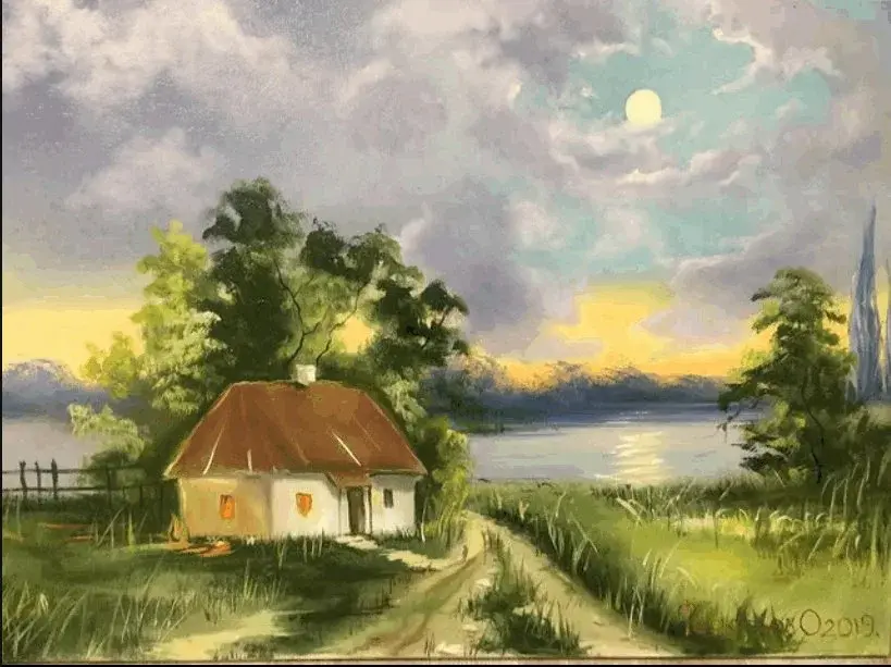 Chata nad rzeką